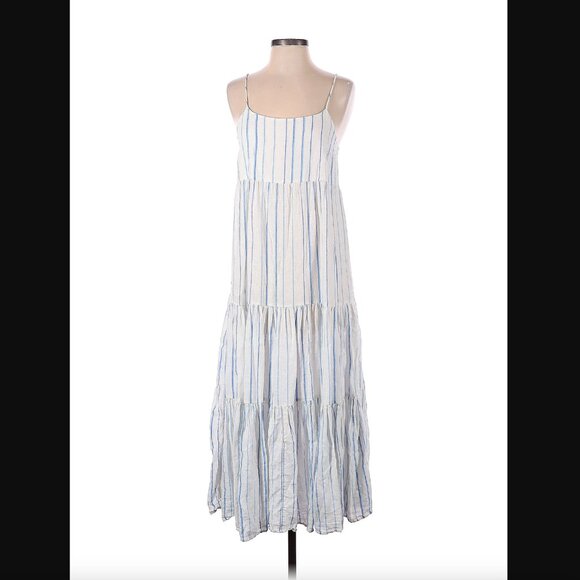 Madewell 100% Linen Maxi Dress Size 4 - Picture 1 of 6